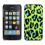 Wholesale iPhone 4S 4 Green Leopard Design Hard Case (Green Leopard)